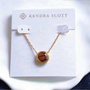 Kendra Scott Gold Basketball Ball Pendant Necklace